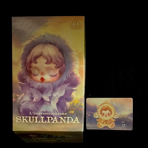 New authentic closed box Skullpanda L'impressionnisme pendant plush bag charm - Picture 2 of 5